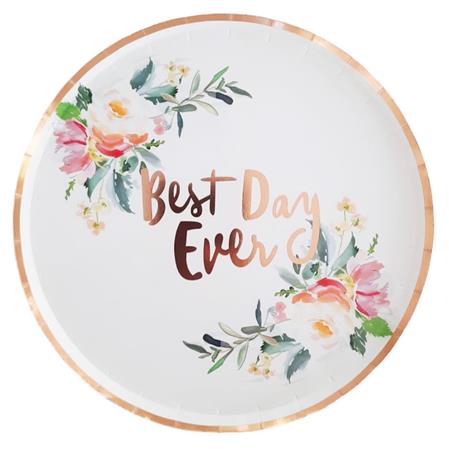 Plato flat redondo Best Day Ever 10u