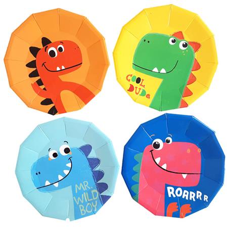 Plato octogonal grandes dinos 8u