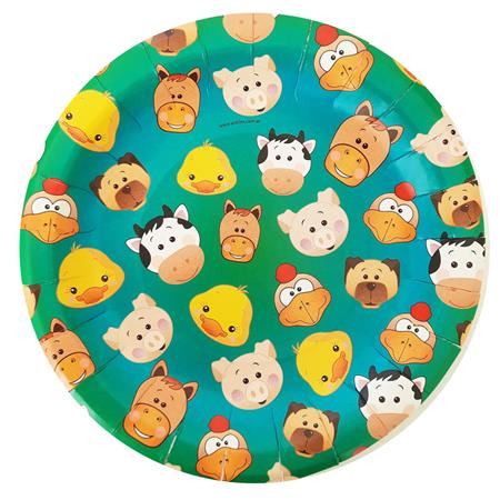 Plato animalitos de granja 6u