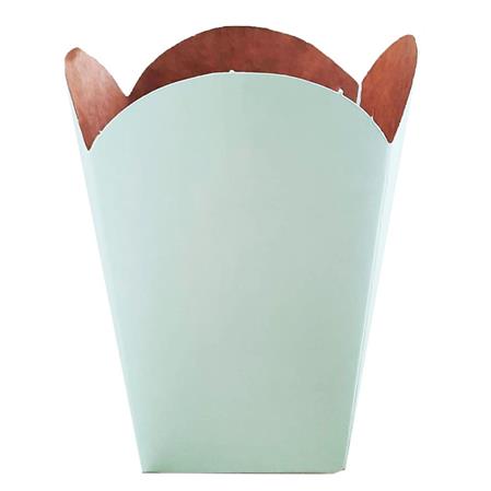 Pochoclera lisa curva alta verde agua 6u