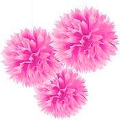 Pompón de papel grande fucsia