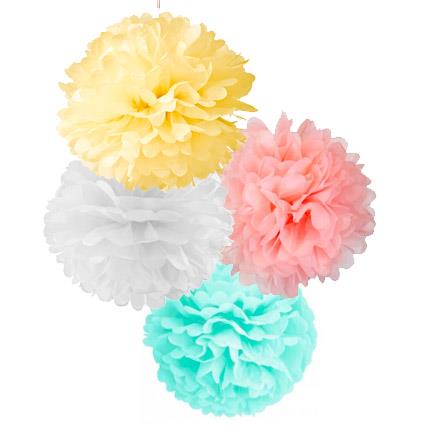 Pompones de seda