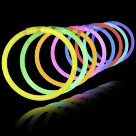 Pulseras Neon/Fluo quimicos 50u