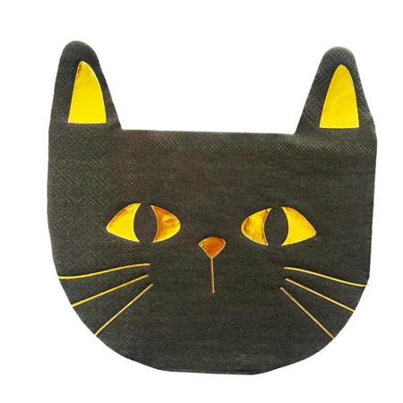 Servilleta troquelada Black Cat 12u