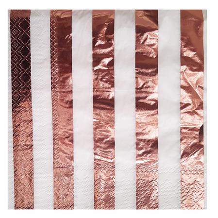 Servilleta gde. met rayas rose gold 20u