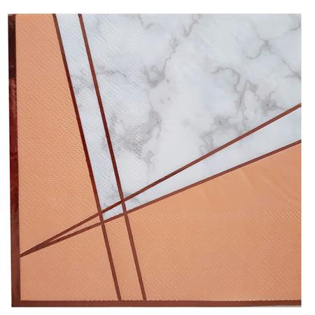 Servilleta met Geometric salmon 12u