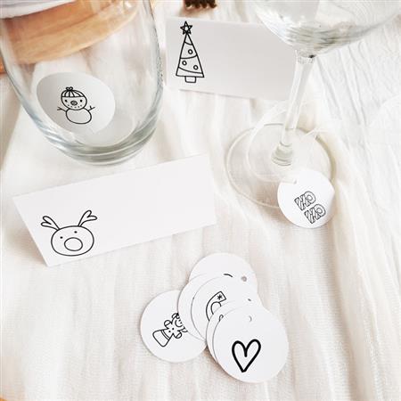 Set de identificadores para 16 comensales (64 piezas)