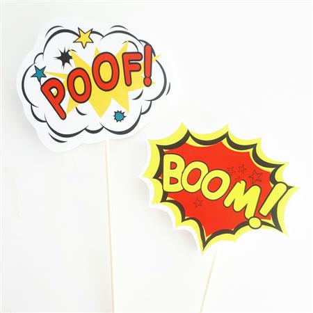 Pinche para torta Set POOF y BOMM 2u