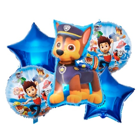 Globos Set Paw Patrol Chase x5