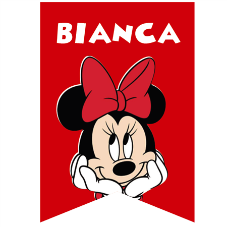 Stickers grandes Minnie roja 16u. Pers.
