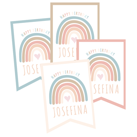 Stickers grandes Nordic Rainbow 16u Pers