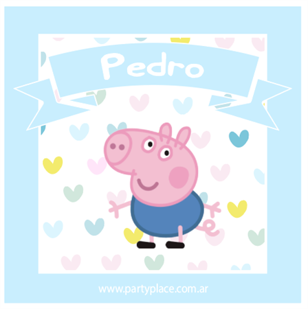 Stickers cuad. George Pastel 16u Pers