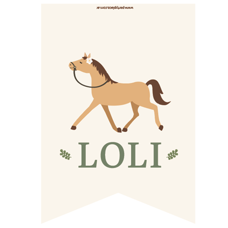 Stickers rect. gdes. Caballos 16u Pers