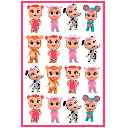Stickers plancha Bebes Llorones 16s 1u