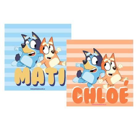 Stickers cuad. Bluey 16u Pers