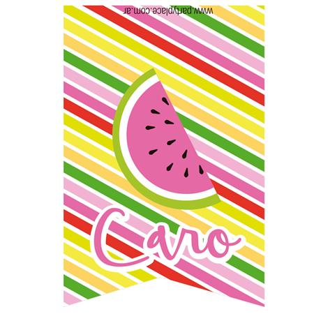 Stickers para doblar Frutas 10u Pers