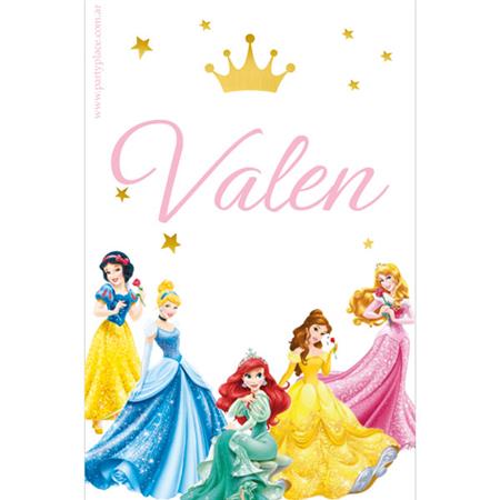 Stickers rect. gdes. Princesas 16u Pers
