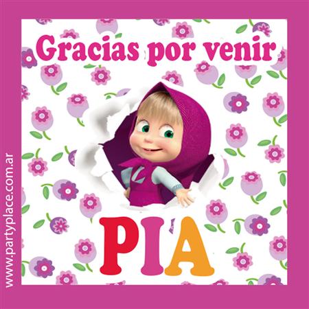 Stickers cuad. Masha y el Oso 16u Pers