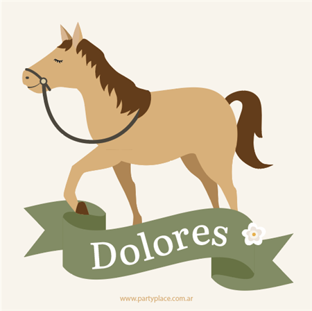 Stickers cuad. Caballos 16u Pers