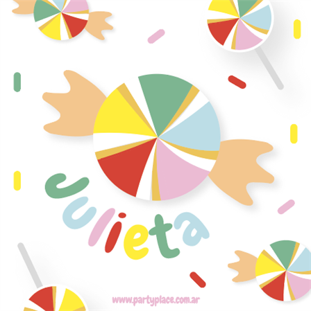 Stickers cuad. Candys 16u Pers