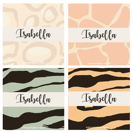 Stickers cuad. Safari Glam 16u Pers