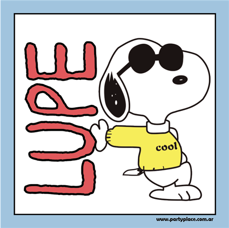 Stickers cuad. Snoopy 16u Pers