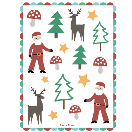 Stickers plancha Festive surtidas 1u