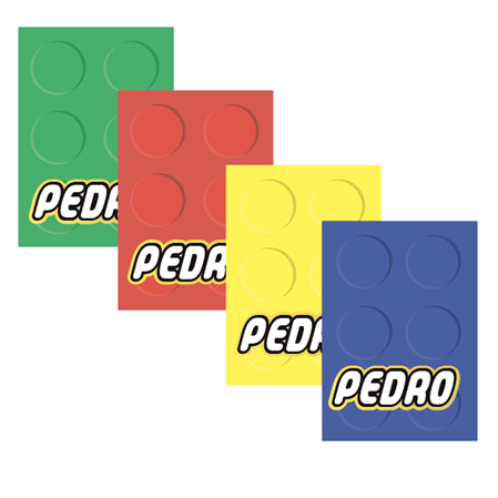 Stickers rect. gdes. Lego Pers 16u