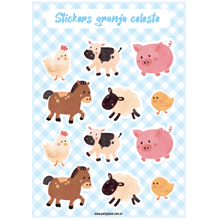 Stickers plancha Granja Celeste 12s 1u