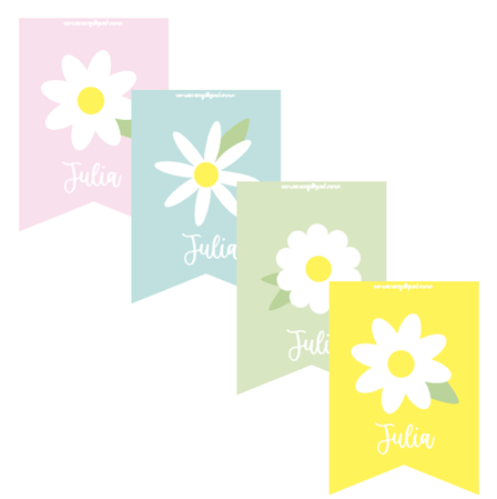 Stickers para doblar Margaritas 16u Pers