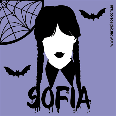 Stickers cuad. Merlina 15u. Pers