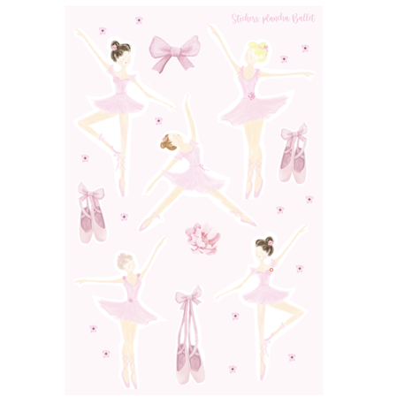 Stickers plancha Ballet 10s 1u