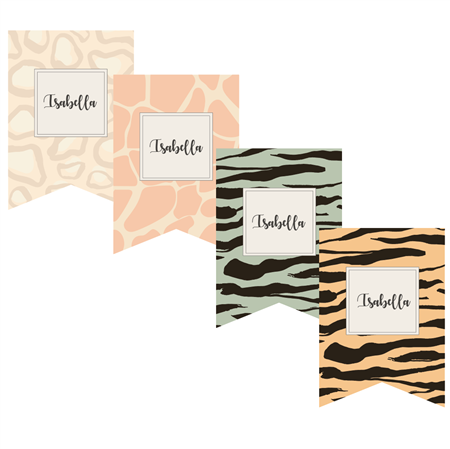 Stickers para doblar Safari Glam 10u Pers