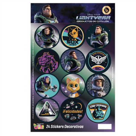 Stickers red. plancha Buzz Ligthyear 25s 1u