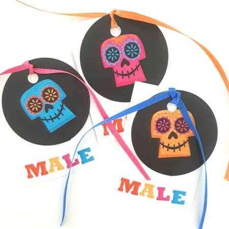 Tarjetitas dobles con cinta Coco 16u Pers