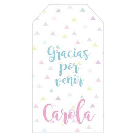 Tarjetas largas con cinta Pastel 24u Pers