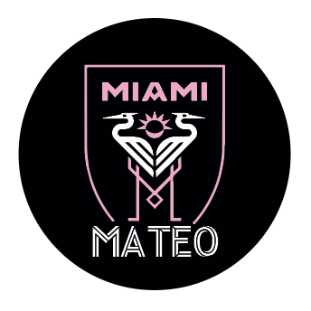 Tarjetitas redondas Futbol Inter Miami 20u Pers