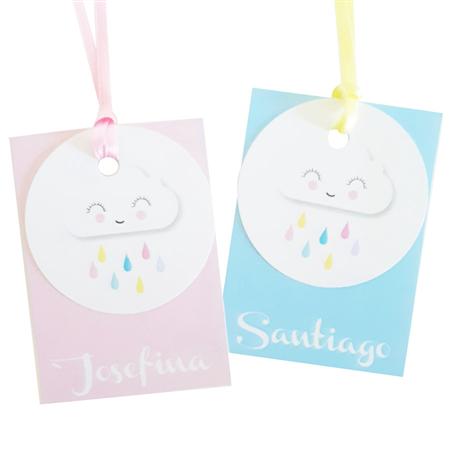 Tarjetitas dobles e hilo Baby Sky 16u Pers