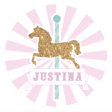 Tarjetitas redondas Carousel 20u Pers