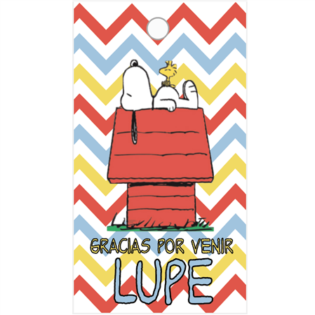 Tarjetas largas con cinta Snoopy 20u
