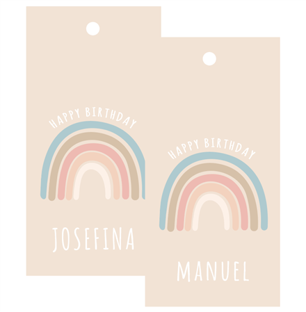 Tarjetas largas con cinta Nordic Rainbow 20u