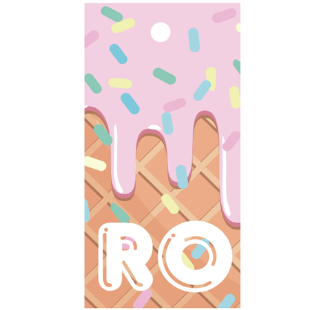 Tarjetas largas con cinta Pastel Ice Cream 24u Pers