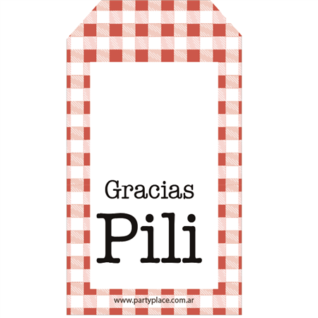 Tarjetas largas con cinta Pic Nic 24u Pers