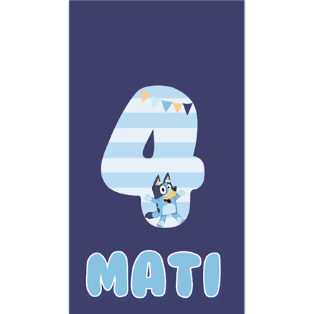 Tarjetas rectangulares Bluey 20u Pers