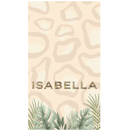 Tarjetas largas con cinta dorada Safari Glam doradas 12u