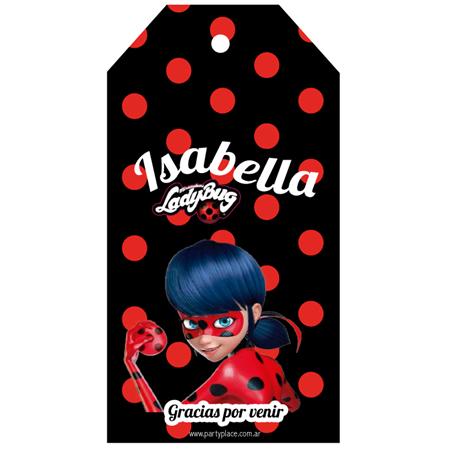 Tarjetas largas con cinta Miraculous Ladybug 24 Pers