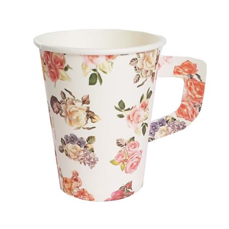 Tazas de papel Flowery 6u