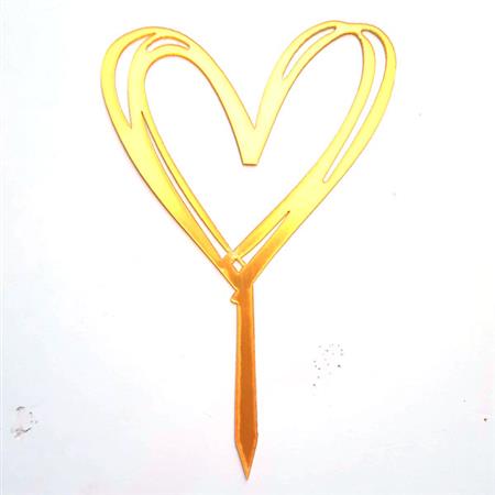 Cake Topper corazon acrilico. Importado