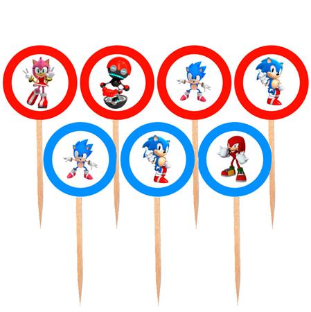 Toppers redondos Sonic 12u