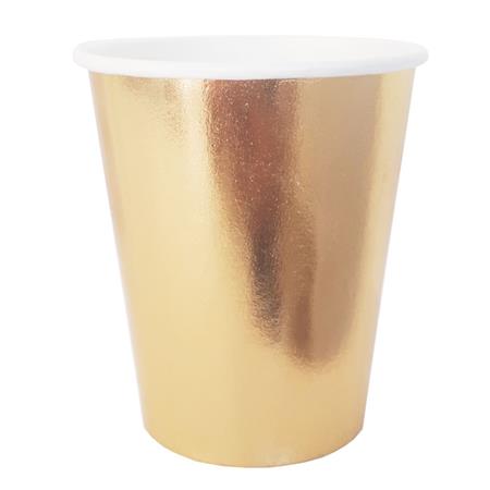 Vaso liso met dorado 6u